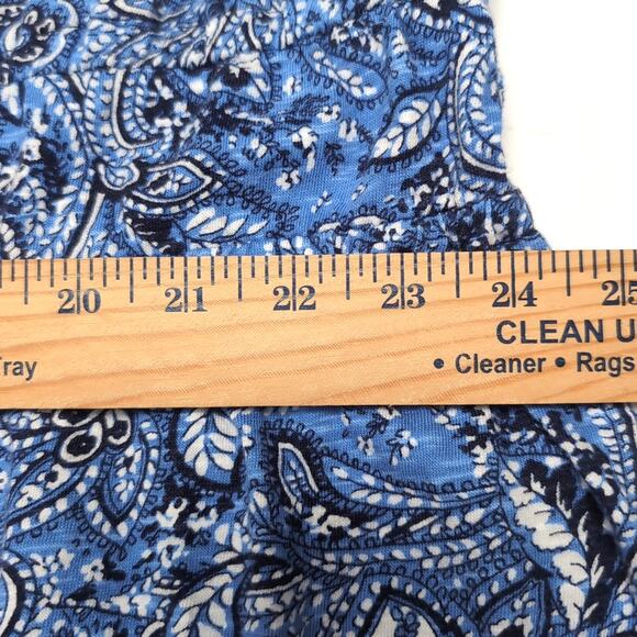 Talbots Dress Womens Plus Size 3X Blue Paisley Sleeveless V-Neck Cotton India - Picture 10 of 12